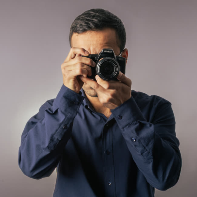 Portrét fotografa Michala Hrušku