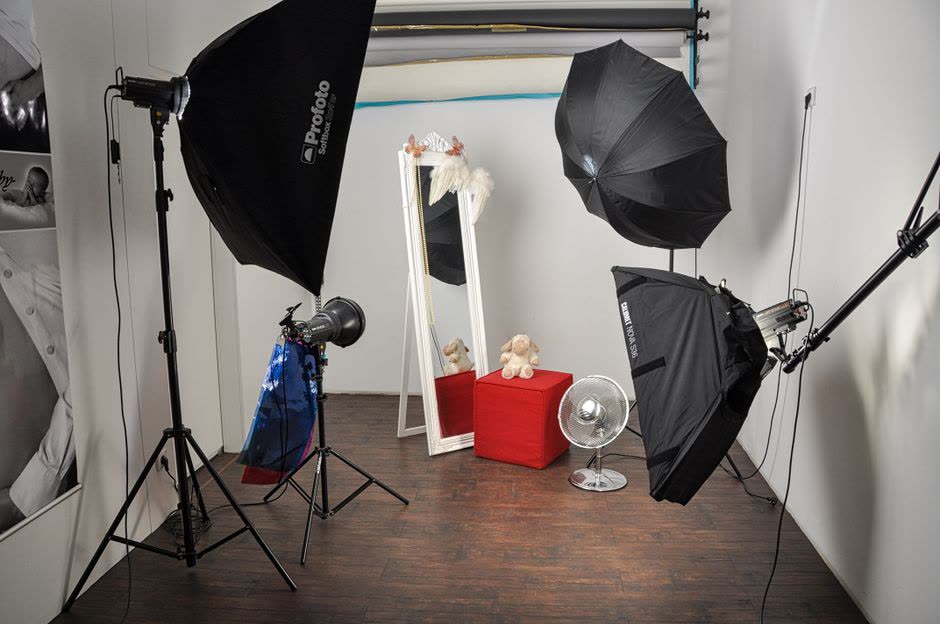 Štúdiové svetelné vybavenie so softboxom
